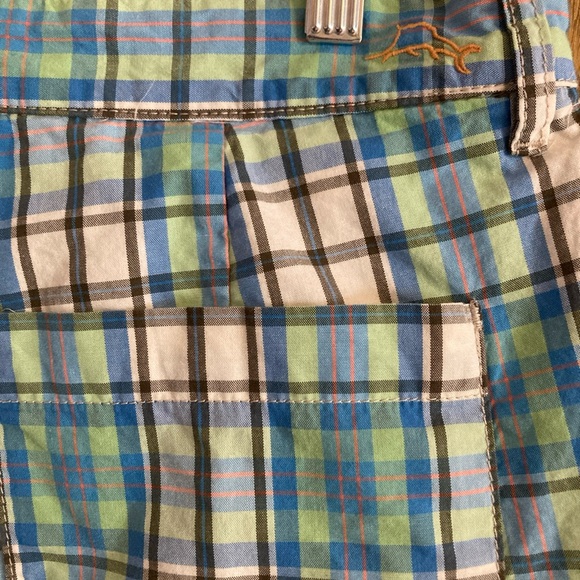 Tommy Bahama Reversible Chino Shorts Cotton Stripes Plaid Size 34 Preppy EUC - Picture 7 of 8